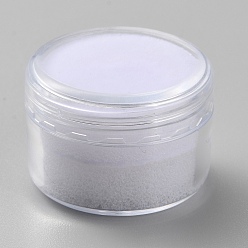 White Round Transparent Plastic Loose Diamond Storage Boxes with Screw Lid and Sponge Inside, White, 2.95x2.1cm