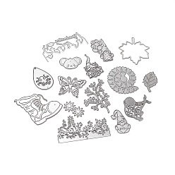Смешанные Узоры Углеродистая сталь разрезает трафареты, для diy scrapbooking, Фотоальбом, декоративная бумага для тиснения, цвет нержавеющей стали, гном, сапог, бабочка и кленовый лист, смешанные узоры, 23~72.5x28.5~96.5x1 мм