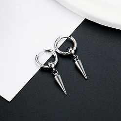 Cone Серьги из 304 нержавеющей стали, цвет нержавеющей стали, конус, 40 мм