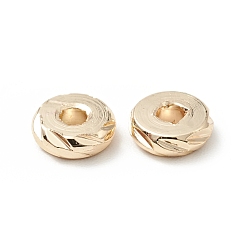Золотой Латунные бусины, без кадмия и без свинца, плоско-круглые, золотые, 6x2 мм, отверстие : 2 мм