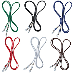(52) Непрозрачная лаванда 6 шт. 6 цвета вощеные шнуры цепочки для очков, с силиконовыми петлями на концах, разноцветные, 718 мм, 1 шт / цвет
