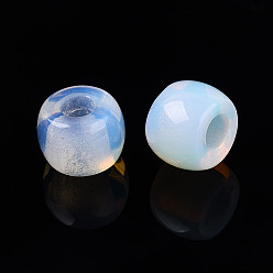 Опал Opalite бисер, гладкий ствол, 8x6 мм, отверстие : 3 мм