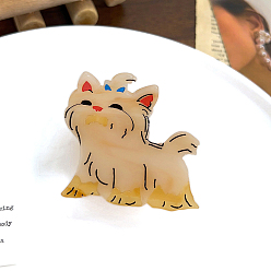 Белый Навахо Заколки для волос в форме когтей из ацетата целлюлозы, аксессуары для волос для женщин и девочек, собака, навахо белый, 65x55 мм