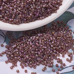 (DB0853) Матовый Прозрачный Темный Топазовый AB Бусины miyuki delica, цилиндр, японский бисер, 11/0, (дБ 0853) матовый прозрачный темный топаз, 1.3x1.6 мм, Отверстие: 0.8 мм, о 2000 шт / бутылка, 10 г / бутылка