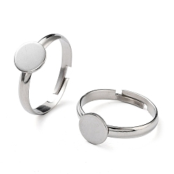 Нержавеющая Сталь Цвет Не тускнеет 304 регулируемые настройки колец из нержавеющей стали, плоско-круглые, цвет нержавеющей стали, внутренний диаметр: 18.5 мм