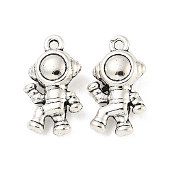 Античное Серебро Сплавочные подвески тибетского стиля, прелести космонавта, никель, античное серебро, 19x11x5 мм, отверстие : 1.6 мм