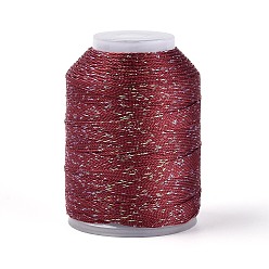 Коричневый 200м 6-слойный блестящий полиэстеровый шнур для изготовления ювелирных изделий, круглые, коричневые, 0.6 мм, около 218.72 ярдов (200 м) / шт