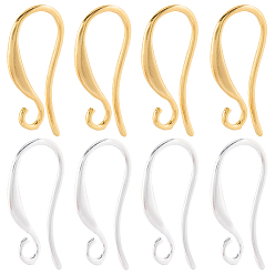 (52) Непрозрачная лаванда 40 шт. 2 цвета латунные крючки для сережек, без кадмия и без свинца, разноцветные, 20 датчик, 14x14.5x0.8 мм, отверстие : 1.6 мм, штифты : 0.8 мм, 20 шт / цвет