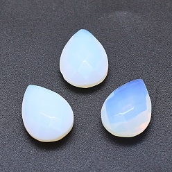 Опал Opalite кабошоны, граненые, слеза, 17~18x12.5x4.5~6 мм
