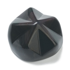 Obsidian Natürliche Obsidian Display Dekorationen, Stern, 57~59x56x35~40 mm