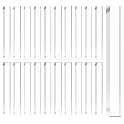 Clear 100Pcs Transparent Acrylic Sheets, Rectangle, Clear, 50x6.5x4mm