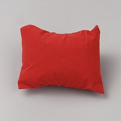 Красный Бархатная мини-подушка, для часов, красные, 8.6x7.15x4 см