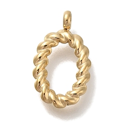 Letter O Вакуумное покрытие pvd 304 подвески из нержавеющей стали, реальный 18 k позолоченный, буквенное очарование, Письмо O, 15x8.5x3 мм, отверстие : 1.8 мм