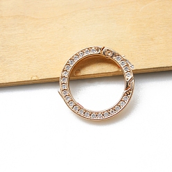 Золотой Пружинные кольца со стразами из сплава и кристаллами, кольцо, золотые, 33 мм