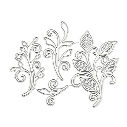 Leaf Carbon Steel Cutting Dies Stencils, for DIY Scrapbooking, Photo Album, Decorative Embossing Paper Card, Matte Stainless Steel Color, Leaf, 89x108x0.8mm
