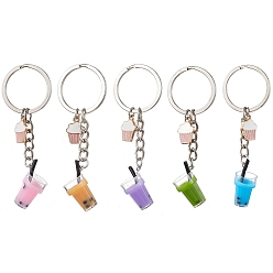 (52) Непрозрачная лаванда Подвеска из сплава эмали и смолы, с железными кольцами, пить, разноцветные, 7.8 см