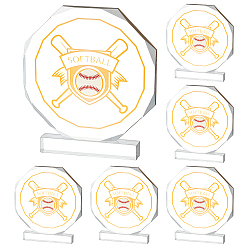 Baseball 6шт. акриловый спортивный мяч, кубок, награда, wtih 2pcs imitation faux semed glasses clothd, бейсбол, 119x13.5x134 мм