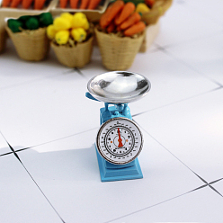 Темно-Голубой Миниатюрные электронные весы из сплава, украшения для отображения формы, для декора кукольного домика, глубокое синее небо, 15x26x29 мм