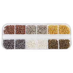 (52) Непрозрачная лаванда Железа открыты кольца прыжок, круглые, разноцветные, 21 датчик, 4x0.7 мм, внутренний диаметр: 2.6 мм, Около 1380 шт / коробка, 230 шт / цвет