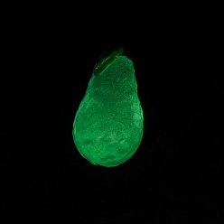 Avocado Украшения для кукольного домика из светящейся смолы, реквизит, имитация фруктов, светится в темноте, авокадо, 14x19x19 мм