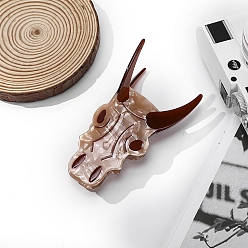 Сиена Заколки для волос в форме когтей из ацетата целлюлозы, аксессуары для волос для женщин и девочек, крупный рогатый скот, цвет охры, 130x73 мм