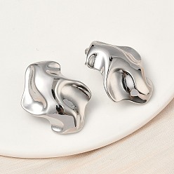 Нержавеющая Сталь Цвет 304 серьги-гвоздики из нержавеющей стали, цвет нержавеющей стали, 36x28 мм