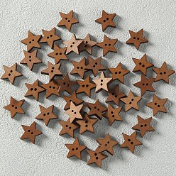 Звезда Сандерс деревянные 2-отверстие кнопки, звезда, 4x19 мм, отверстие : 2 мм