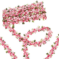 Темно-Розовый Отделка из полиэстера, лента для изготовления украшений, аксессуары для одежды, вишни шаблон, темно-розовыми, 7/8 дюйм (22~23 мм)