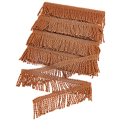 Brun Saddle Ruban de gland en soie de polyester, avec carte, selle marron, 2-3/8 pouces (60 mm), 11.4yards(10.5m)/carte