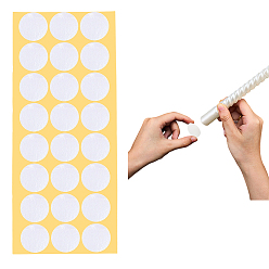 White 60Pcs Resin Candle Wick Double Sided Adhesive, for DIY Candle Making, White, 3x0.1cm
