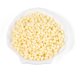 Светлый Золото-желтый Непрозрачные цвета блестящие стеклянные бусины, круглое отверстие, овальные, светлый золотарник желтый, 6.5~7x4~4.5 мм, отверстие : 0.9~1 мм, Около 2645 шт / фунт