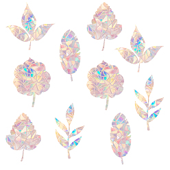 Leaf PVC Glass Stickers, Static Cling Window Stickers, with A4 Paper, Rectangle, Leaf Pattern, 300x220x0.1mm, 3pcs