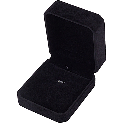 Черный Бархатная витрина для ювелирных изделий, чёрные, 8.3x7.05x4.2 см