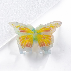 Золотистый Пластиковые заколки для волос в форме бабочки из ПВХ, для женщин девушек, золотые, 61x73x45 мм