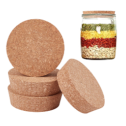 Цвет Древесины Пробки для бутылок, бутылочные тампоны, плоско-круглые, деревесиные, 80x25 мм