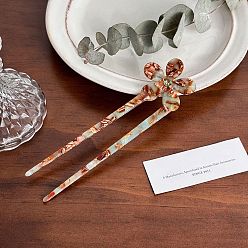 Седло Коричневый Вилки для волос из ацетата целлюлозы, аксессуары для волос со стразами для женщин и девочек, цветок, седло коричневый, 150 мм