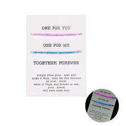 (52) Непрозрачная лаванда 2 шт. наборы браслетов из светящихся смоляных плетеных бусин ко Дню святого Валентина, регулируемые парные браслеты, светящиеся в темноте, разноцветные, 6-1/4~10-1/4 дюйм (16~26 см)