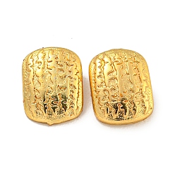 Real 18K Gold Plated Brass Micro Pave Cubic Zirconia Peg Bails, For Half Drilled Beads, Long-Lasting Plated, Lead Free & Cadmium Free, Rectangle, Real 18K Gold Plated, 8x6x1.5mm, Pin: 1mm