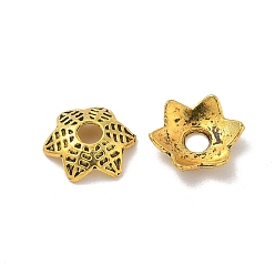 Античное Золото Бусины разделители из сплава , без кадмия и без свинца, цветок, античное золото , 10.5x3 мм, отверстие : 2 мм, Около 3030 шт / 1000 г