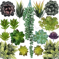 (52) Непрозрачная лаванда Искусственное суккулентное растение из ПВХ, украшение дома, притворяясь опорными украшениями, разноцветные, 60~130x40~130 мм, 16 шт / комплект