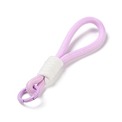 Фиолетовый Плетеный нейлоновый ремешок, Застежка из сплава для брелока, сумки, ремешка для телефона, фиолетовые, 155 мм