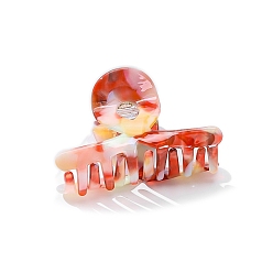 Красный Заколки для волос в форме когтей из ацетата целлюлозы, аксессуары для волос для женщин и девочек, красные, 81x60 мм