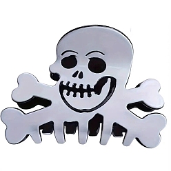 Белый Акриловые коготь заколки, череп, аксессуары для волос для женщин и девочек, белые, 85x50 мм