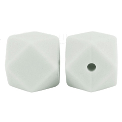 Гейнсборо Восьмиугольные бусины из пищевого силикона, светло-серые, 17 мм