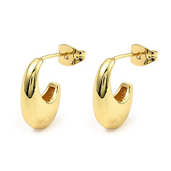 Настоящее золото 18K Латунные серьги-гвоздики в виде капель, серьги-кольца, долговечный, без свинца и без кадмия, реальный 18 k позолоченный, 15x4.5 мм