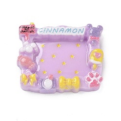 Сливовый Кабошоны из смолы, фоторамки, слива, 33.5x39.5x7.5 мм