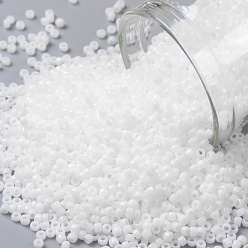 (41) Opaque White TOHO Round Seed Beads, Japanese Seed Beads, (41) Opaque White, 15/0, 1.5mm, Hole: 0.7mm, about 3000pcs/bottle, 10g/bottle