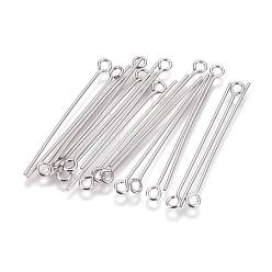 Нержавеющая Сталь Цвет Устойчивы к потускнению 304 штифты из нержавеющей стали, цвет нержавеющей стали, 35x3x0.7 мм, отверстие : 2 мм