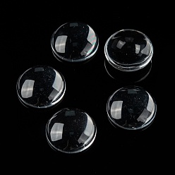 Clear Transparent Glass Cabochons, Clear Dome Cabochon for Cameo Photo Pendant Jewelry Making, Clear, 15.5~16x4~5mm