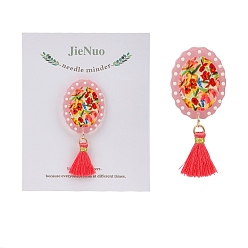 Oval Акриловая магнитная игла-штифт, магнитный держатель ловушки, плоско-круглые, для принадлежностей для вышивки крестом, овальные, 101x93 мм